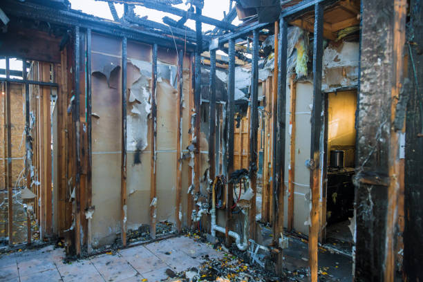 Professional Fire Damage Assessment technician working in Rock Creek, AL